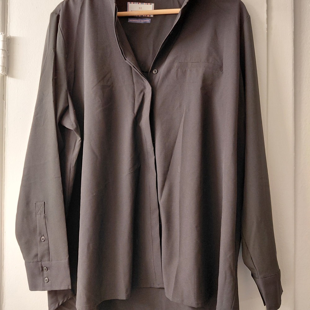 Women's Black Longsleeve Shirt Modern Ambition XL